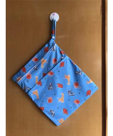 MUMBABY Wet Dry Bag for Baby Cloth Diaper Nappy - Reusable, Two Zippered Pockets (Lions) - Buy Online on GoSupps.com