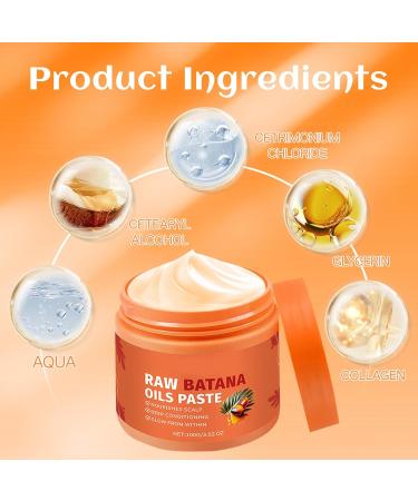 Ourdort Raw Batana Oil Paste organic oil for hair Batana conditioner 100 natural hair cream for healthier thick smooth hair - Buy Online on GoSupps.com