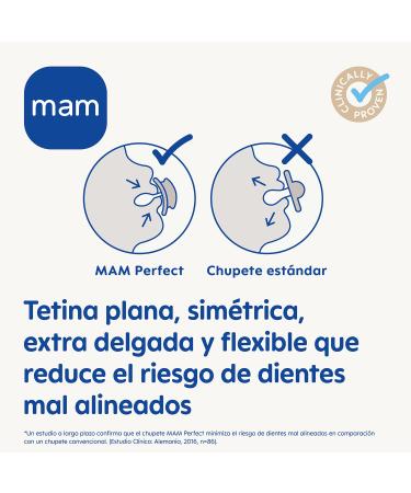 MAM Perfect S194 Silicone Pacifier Set for Babies | Self-Sterilizing Box | Blue | 0+ Months | 2 Pieces - Buy Online on GoSupps.com