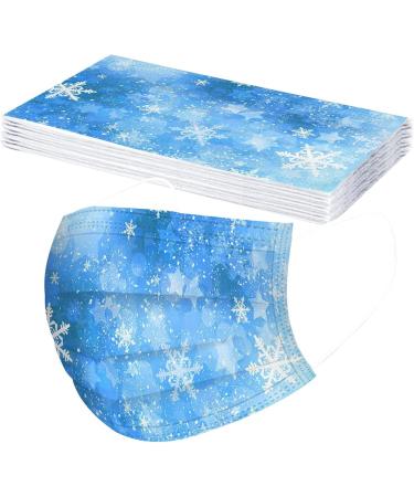 Honian 50PC Christmas Disposable Face_Mask for Adults with Holiday Winter Theme Cute Colored Design 3ply Breathable for Women Men (#25 Christmas Disposable Face_mask) - Buy Online on GoSupps.com