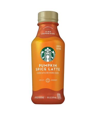 Starbucks Pumpkin Spice Latte 14 fl oz Bottles (8 Pack) - Limited Edition Iced Espresso Pumpkin Spice - Buy Online on GoSupps.com