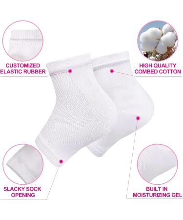 XAENA 3P Moisturizing Gel Heel Socks | Cracked Heel Repair Socks for Women | Toeless Gel Socks (White) - Shop Now! - Buy Online on GoSupps.com