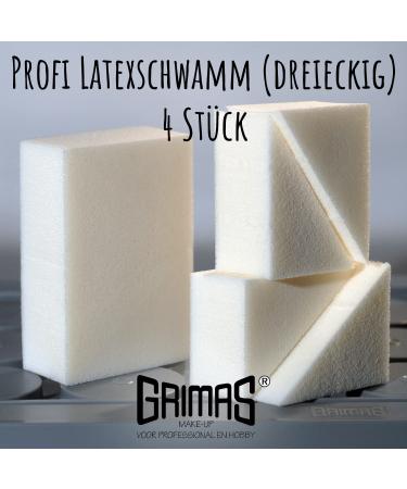 Grima's Triangular Latex Sponges - 4 Pack (5x3.5 cm) for Cream Painting Camouflage and Foundation - Washable & Reusable - Buy Online on GoSupps.com