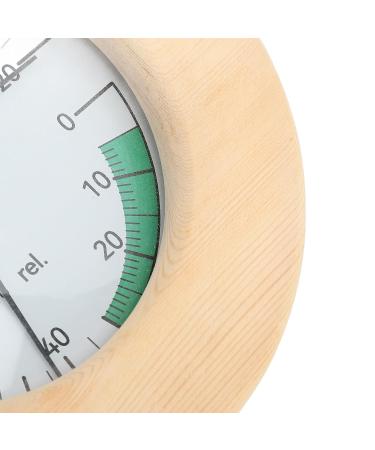 Kuuleeyn 2-in-1 Sauna Hygrothermographer - Wooden Wall-Mounted Thermometer & Hygrometer for Real-Time Monitoring - Buy Online on GoSupps.com