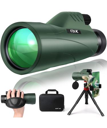 12x56 High Power Monocular Telescope with Smartphone Adapter Tripod Travel Bag, Larger Vision Monoculars for Adults Kids with BAK4 Prism & FMC Lens, Suitable for Bird Watching Hunting Hiking Camping Green - Buy Online on GoSupps.com