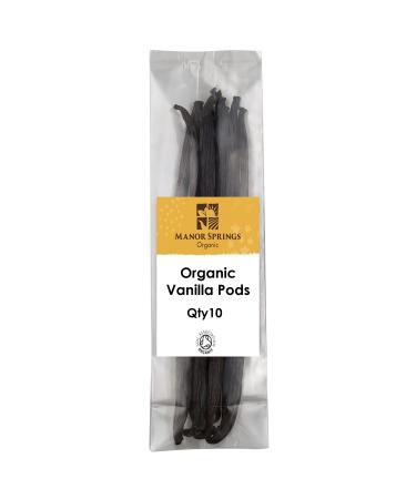 Organic Madagascan Vanilla Pods 10 Pods by Manor Springs Organic - Buy Online on GoSupps.com