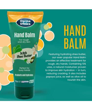 Dermatonics Natural Hand Care Balm | Shea Butter and Urea Formula for Effective Treatment of Rough Dry Skin and Cracking | Dermatologist Recommended and Paraben-free | 70 ml - Buy Online on GoSupps.com