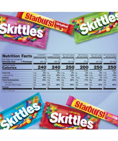 Valentine's Day Candy Mix: Skittles & Starburst 67.79oz Box - 30 Count - Buy Online on GoSupps.com