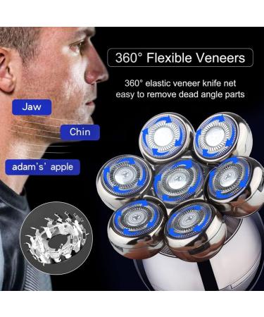 Wsidrnty Electric Barber for Men Rechargeable Bald Electric 7 Floating Heads Beard Nose Clipper Hair Trimmer - Buy Online on GoSupps.com