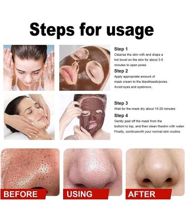 Blackhead Remover Mask Refining Peel-Off Facial Mask Tearing Mask Blackhead Remover Acne Deep Cleaning Facial Mask Pore Shrinking Oil Control Blackhead Remover Clean Pores (2pcs) - Buy Online on GoSupps.com