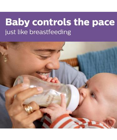 Philips AVENT Glass Natural Baby Bottle 8oz 4pk - Clear with Natural Response Nipple - SCY913/04 - Buy Online on GoSupps.com