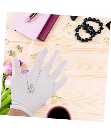 NUSITOU 12 Pairs Washable Cotton Gloves Cotton Jewelry Gloves Stretchable Lining Gloves White Jewelry Gloves Elastic Cotton Gloves White Gloves Women Watch Moisturizing Hand Gloves Work 23x13x8.5cm - Buy Online on GoSupps.com