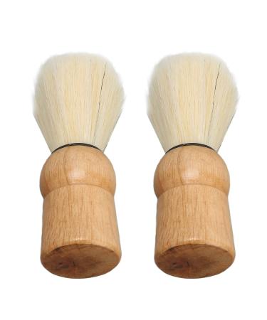 Beard Brush with Wooden Handle Professional Synthetic Mini Shaving Brush for Men's Beauty Salon