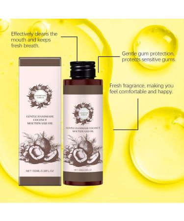 Coconut Oil Mouthwash Natural Coconut Oil Mouthwash For Whitening Teeth Freshens Breath Eliminates Bad Breath For Healthy Gums (1) - Buy Online on GoSupps.com