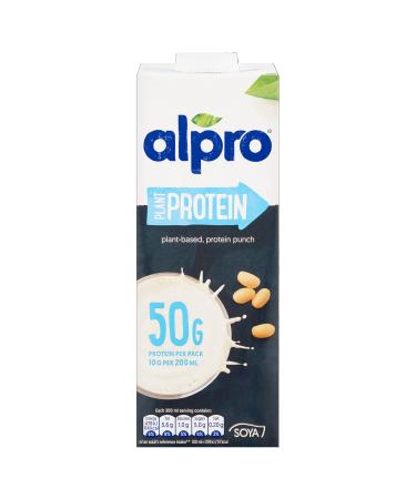 Alpro Protein Drink Natural UHT 8x1L | 100% Plant-Based Lactose-Free Low Sugar High Protein - Buy Online Worldwide - Buy Online on GoSupps.com