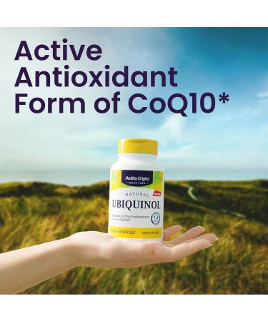 Healthy Origins Ubiquinol (Active Form of CoQ10) 50 mg - Kaneka Ubiquinol Supplements for Heart Health & Antioxidant Support - Gluten-Free & Non-GMO Supplement - 60 Softgels Kaneka 60 Count (Pack of 1) - Buy Online on GoSupps.com