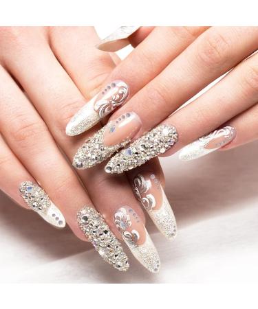 Beavorty 1 Box Manicure Fancy Shape Diamonds Nail Ornament Nail Pearls Flatback Diamond Charms Nail Rhinestones Charms Diy Manicure Semicircle Nail Diamond Nail Drill Round Pendant 3d As Shown - Buy Online on GoSupps.com