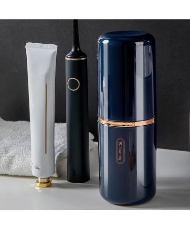 Travel Toothbrush Cup Case - Portable Toothbrush Holder with Cover for Camping & Travel (Black) | Ideal for Business Trips & Easy Storage - Buy Online on GoSupps.com