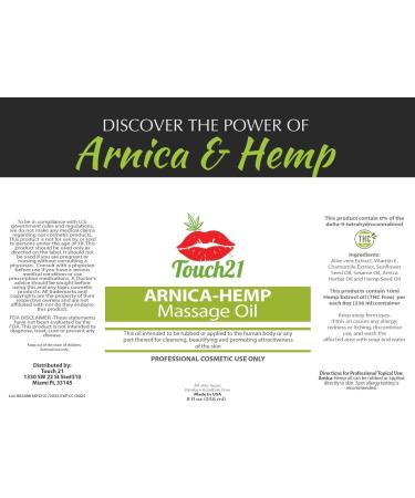 Hemp Massage Oil | Arnica Oil for Couples | Sensual & Relaxing Massage Oil | Best International Shipping - Buy Online on GoSupps.com