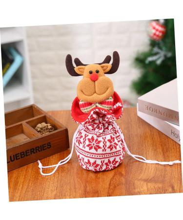 Abaodam Dining Table Decor 1pc Cookie Knitted Doll Portable Reindeer Elk Christmas Holiday Party Bags Bag Draw Candy Hanging - Buy Online on GoSupps.com