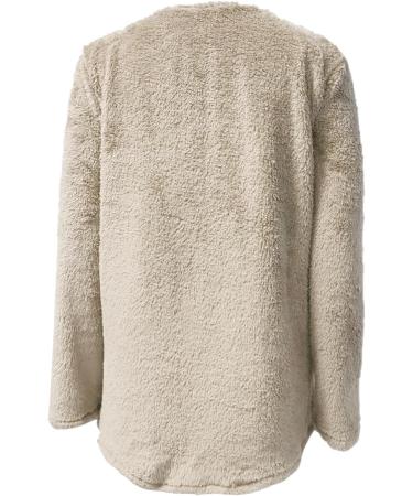 AMhomely Women's Plus Size Double Fleece Hooded Jumper with Pocket - Khaki 3XL - Buy Online on GoSupps.com