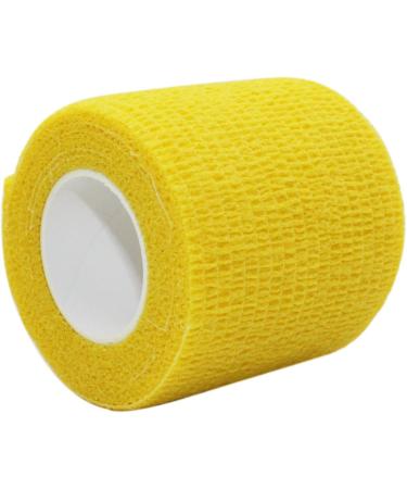 Self Adherent Cohesive Bandage - 3x5 Yards Latex - First Aid Sports Wrap for Sprains & Swelling - Yellow (Pack of 3 Rolls) - Buy Internationally - Buy Online on GoSupps.com