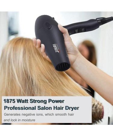 1875w Hair Dryer Lightweight and Quiet Ionic Blow Dryer with Diffuser Concentrator Professional DC Motor for Salon 2 Speed and 3 Heat Settings Dark Blue - Buy Online on GoSupps.com