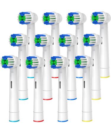 12 Replacement Toothbrush Heads Compatible with Oral-B Braun | Professional Electric Bristle Refills for 7000 Pro 1000 9600 500 3000 8000 - Pack of 12 - Buy Online on GoSupps.com