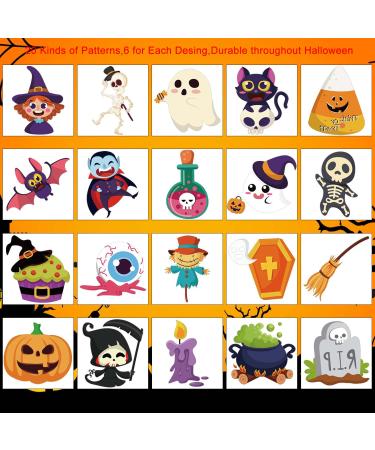 FINGOOO Halloween Temporary Tattoos for Kids - 120 waterproof tattoos in 20 styles | Halloween Party Favor Bag Stuffers - Buy Online on GoSupps.com