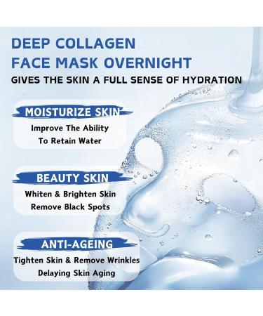 Collagen Face Mask - Deep Collagen Mask Overnight - Face Masks Skincare for Moisturizing Anti-Aging - Collagen Face Mask - Collagen Face Mask - Skin Care - Face Masks Beauty - Buy Online on GoSupps.com