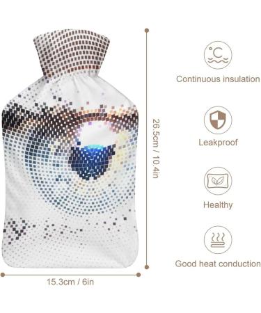 Eye Hot Water Bottle with Plush Cover - Hand Warmer for Adults & Children | 26.5x15.3cm - Shop Now! - Buy Online on GoSupps.com
