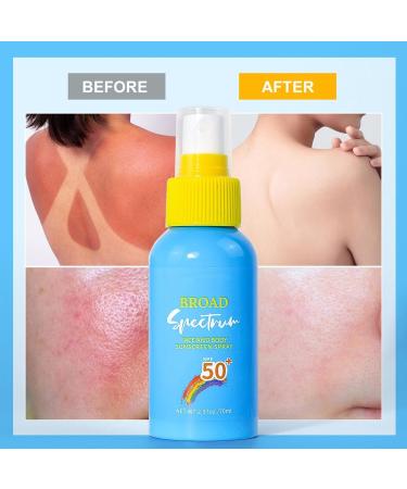 Refreshing Water Mist Sunscreen For Face & Body Travel Size SPF 50 Face Mist - Non-Aerosol | Long Lasting Waterproof Non-Greasy Hydrating Sun Protect SPF 50 Spray for Daily Protection - Buy Online on GoSupps.com