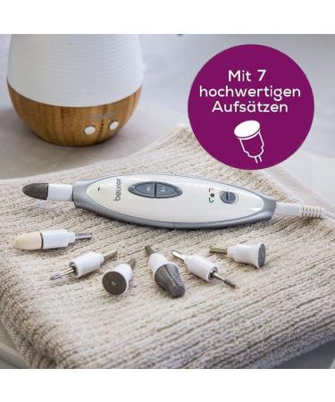 Beurer MP 41 Manicure & Pedicure Set - Electric Nail File with 7 Attachments LED Light Storage Bag for Perfect Nail Care - Ideal for Hands & Feet - Buy Online on GoSupps.com