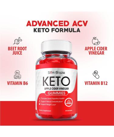 Slim Blaze Keto ACV Gummies - Advanced Formula with Apple Cider Vinegar | Official 60 Gummies - Buy Online on GoSupps.com