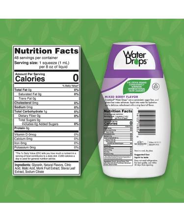 SweetLeaf WaterDrops Mixed Berry - 1.62 Fl Oz Flavoring | Sugar-Free Water Enhancer - Buy Online on GoSupps.com