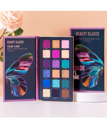 BestLand New Nude Eyeshadow Palette The 18 Colors Matte Shimmer Glitter Multi-Reflective Shades Ultra Pigmented Makeup Eye Shadow Powder Waterproof Eye Shadow Palette (B110)