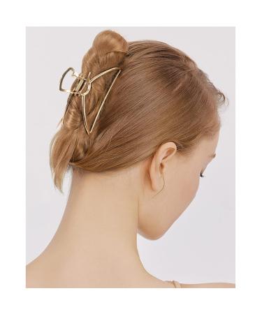 6 Pack Extra Large Gold Butterfly Hair Clips for Woman - Metal Barrettes for Thick Hair - Accessories for Medium to Thin Hair - Buy Online on GoSupps.com