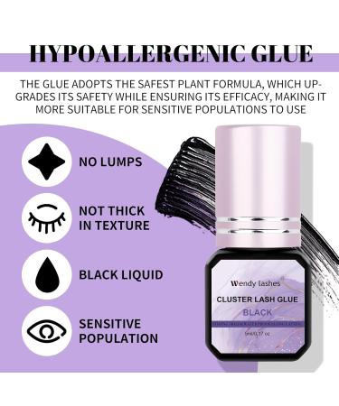 Buy Lash Cluster Glue & Remover Kit - Strong Clear Glue & Safe Cream Remover for DIY Lash Extensions | Fast No Residual Shipping Worldwide - Buy Online on GoSupps.com