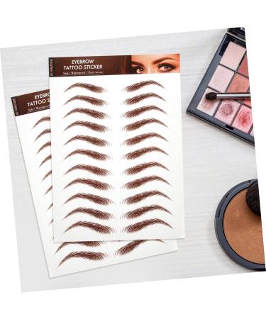 NOLITOY 15 Sheets Eyebrow Stickers Eyebrows Makeup Sticker Makeup Eyebrow Simulation Eyebrow Fake Eyebrows 1 count (Pack of 1) Brownx3pcs - Buy Online on GoSupps.com