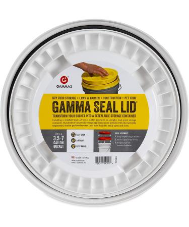 Gamma Seal Lid - Pet Food Storage Container Lids - Fits 3.5-7 Gallon Buckets White | GAMMA2 - Buy Online on GoSupps.com