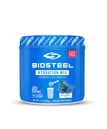 BioSteel Zero Sugar Hydration Mix Great Tasting Hydration with 5 Essential Electrolytes Blue Raspberry Flavor 20 Servings per Tub