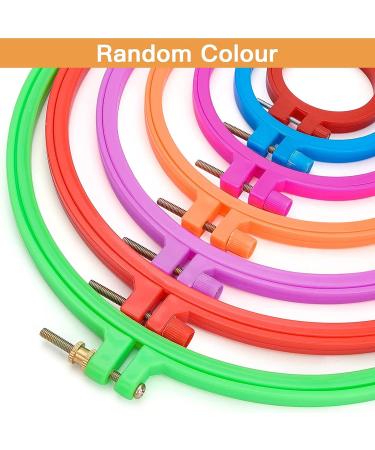 Caydo 7-Piece Plastic Embroidery Hoops Set - 2.3 to 10.2 inch Multicolor Cross Stitch Hoops for Embroidery - Buy Online on GoSupps.com