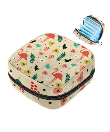 Flamingo Animal Sanitarian Napkierte Servant Personable Periodes for Women Teenage Girls Menstrual Cup Pocket Still Document Holder Color 4