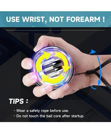 XMALL Wrist Power Gyro Ball - Hand Forearm Strengthener & Wrist Trainer with Auto-Start Colorful Lighting | Shop Internationally! - Buy Online on GoSupps.com