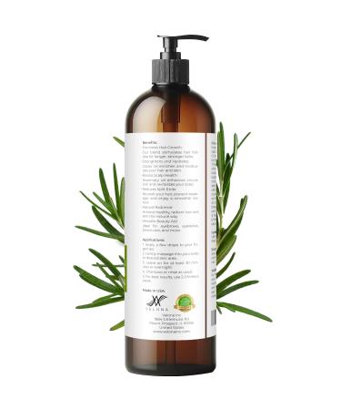 Velona Castor Oil with Rosemary - 8 oz | Natural Hair Growth Oil for Hair Scalp Eyelashes & Eyebrows | 100% Pure - Buy Online on GoSupps.com