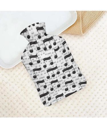 Hot Water Bottle with Lid - Musical Notes Rubber Hot Water Bag for Pain Relief & Cramps - Ideal Hot & Cold Therapy Solution - Buy Online on GoSupps.com