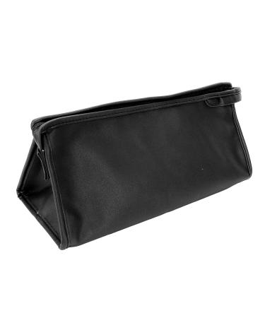 Hair Dryer Bag Travel Hair Dryer Storage Bag PU Leather Waterproof Dustproof Carry Storage Bag with Hanging Hook Hair Dryer Curling Iron Straightener Brush (Black)