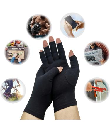 2 Pairs Compression Gloves for Arthritis Relief - Unisex Fingerless Design - Buy Online on GoSupps.com