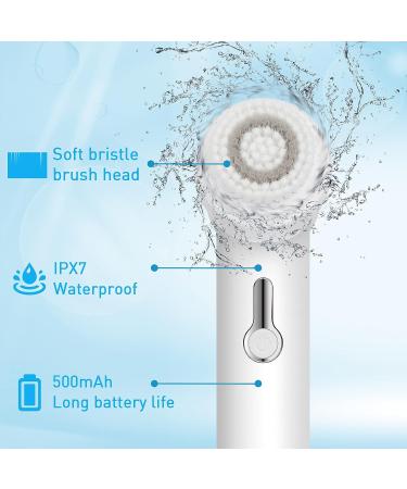 Rechargeable Waterproof Facial Cleansing Brush | 2 Brush Heads | Sonic & Rotation | Exfoliating Blackhead Removal | 3 Vibrating Settings - Buy Online on GoSupps.com