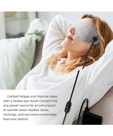 Heated Sleep Eye Mask 3D Ergonomic Design Quickly Heated Magnet Suction Wire Long-Lasting Heat Breathable and Soft Suitable for Nap Travel Decompression Relief Migraine Dry Eyes Blue(wired) - Buy Online on GoSupps.com